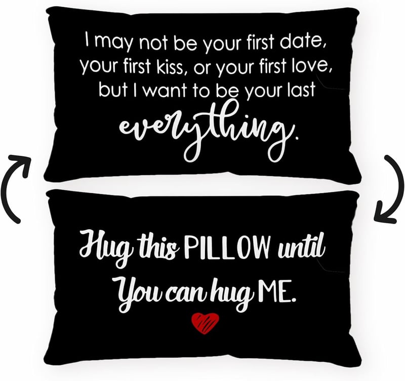 Long Distance Anniversary Throw Pillow Case for Couples
