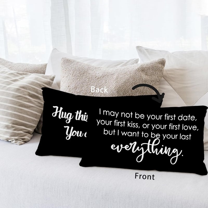 Long Distance Anniversary Throw Pillow Case for Couples