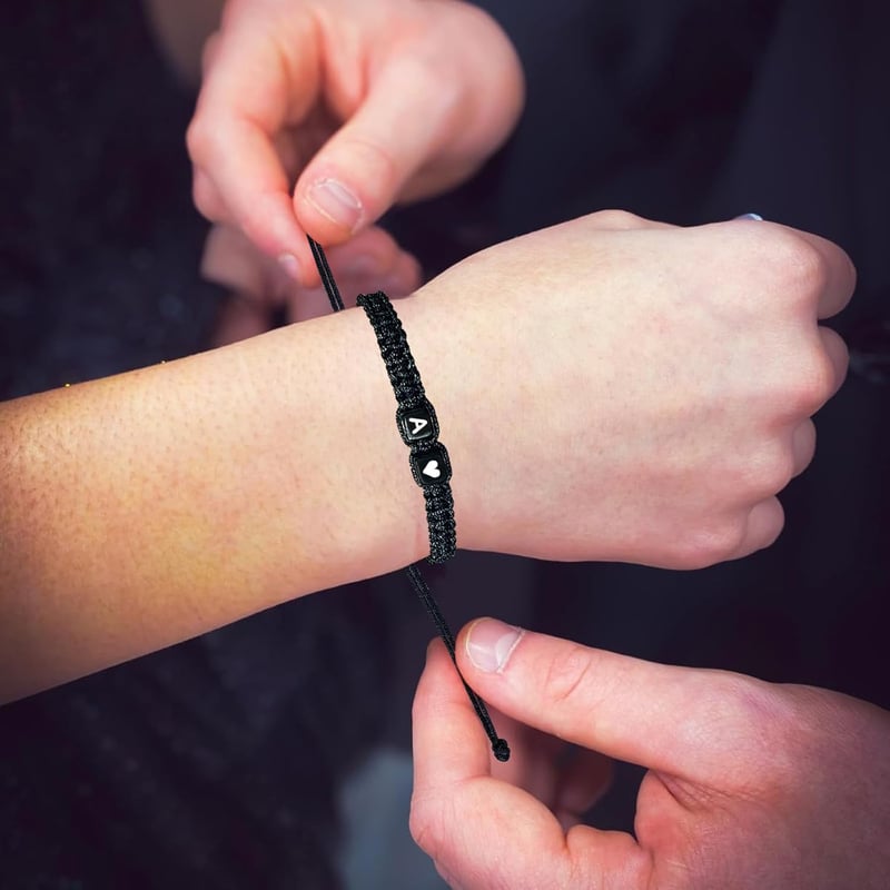 Couple Initial Bracelets - Cute Gift for Anniversary