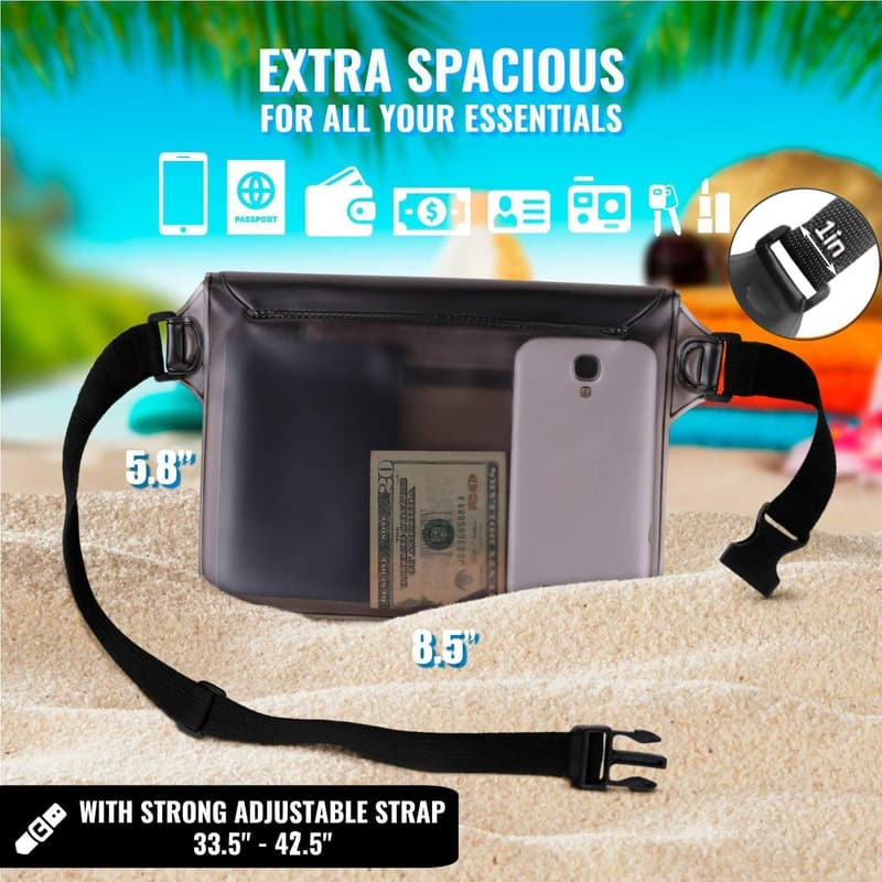 Waterproof Fanny Pack with Waist Strap for Travel & Water Sports