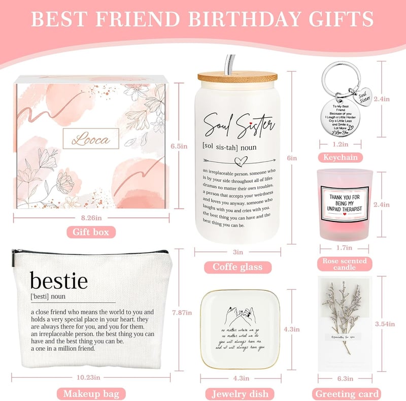 Birthday Gifts for Women - Best Friend Friendship Keepsakes