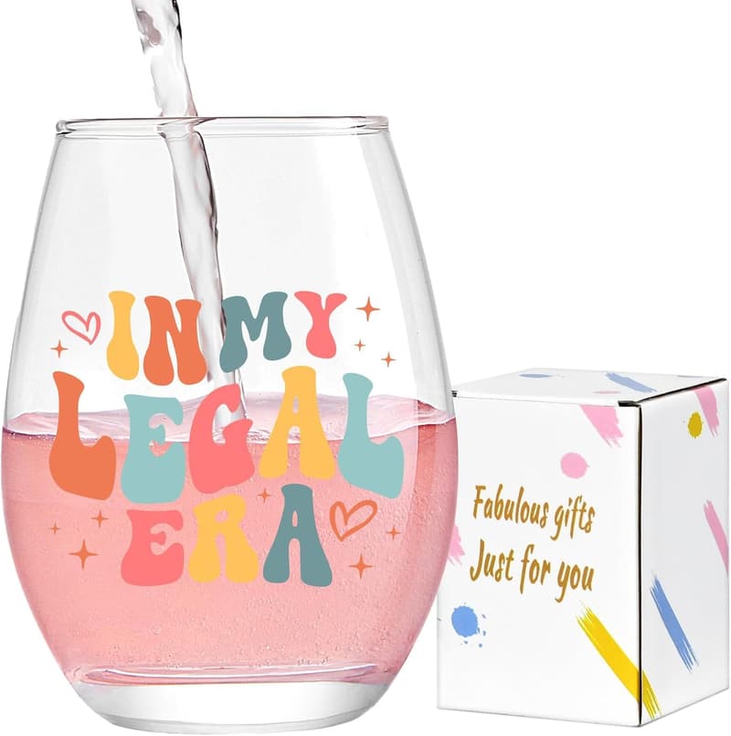 21st Birthday Wine Glass Gift for Her, 15oz