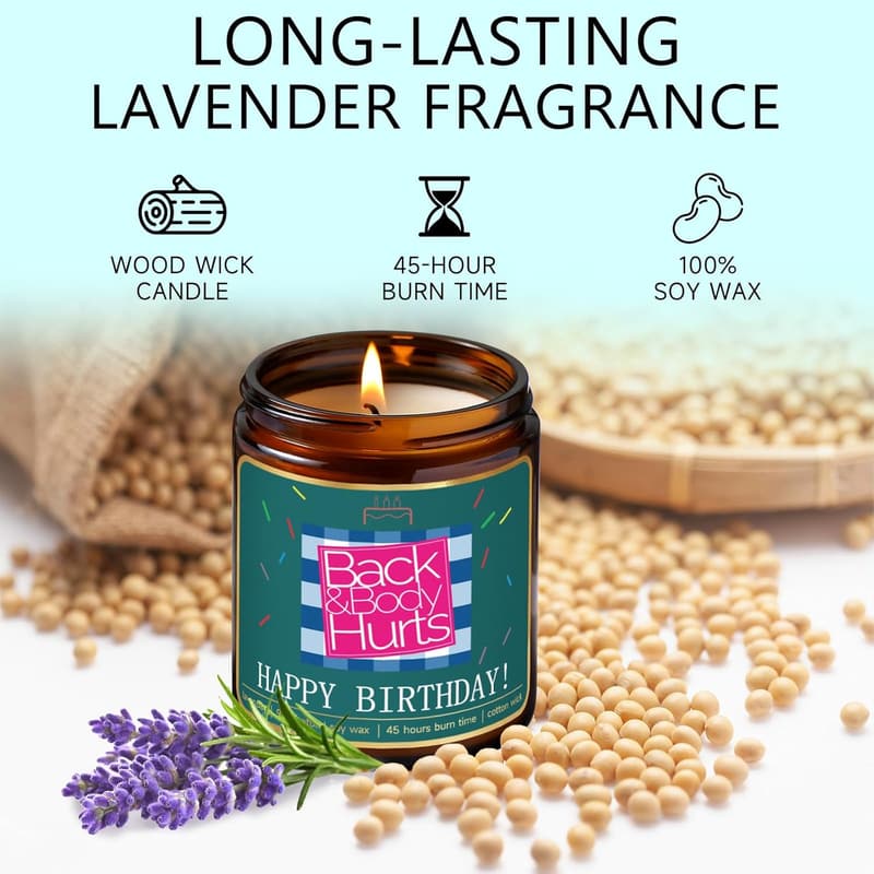 Happy Birthday Candle Gift for Women and Friends