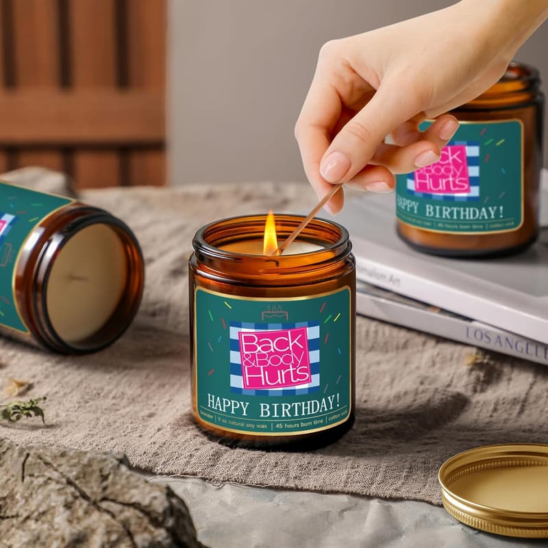 Happy Birthday Candle Gift for Women and Friends