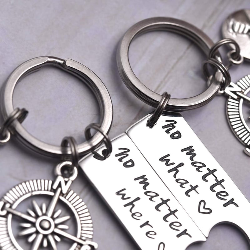 Long Distance Friendship Keychain Set for Best Friends