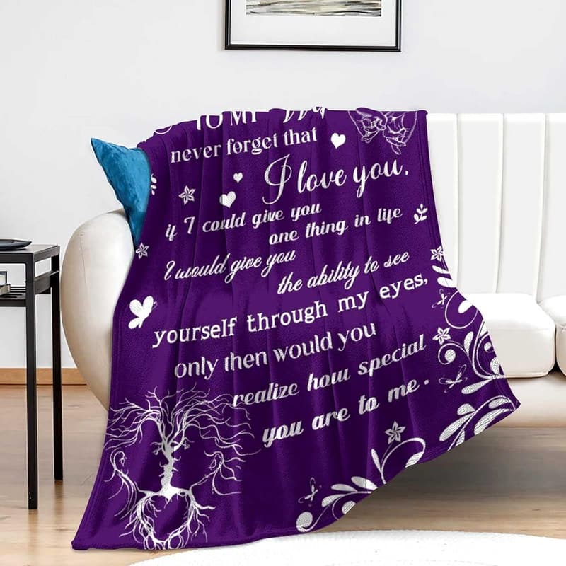 Wife Birthday Gift: Emotional Throw Blanket 60