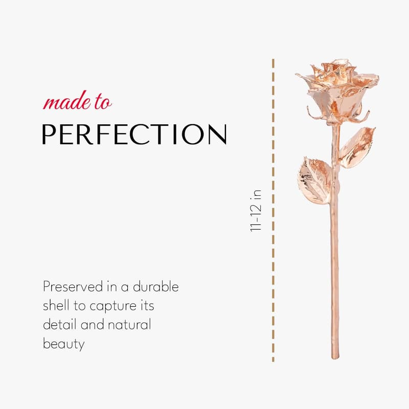 Hand-Dipped 24K Gold Rose in Gold Box - Romantic Gift for Couples
