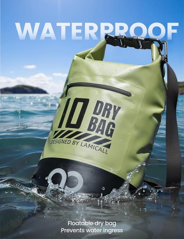 Waterproof Dry Bag Backpack with Phone Case - 10L/20L for Outdoor Activities