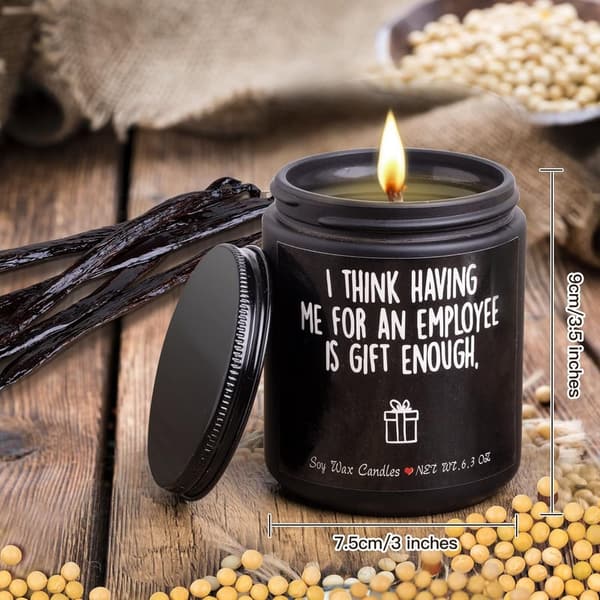 Funny Vanilla Milk Scented Candle for Boss Day Gift