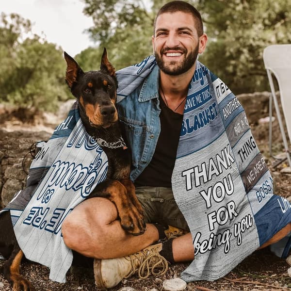 Boss's Day Blanket Gift for Men - World's Best Boss 60