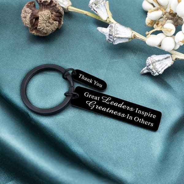 Personalized Black Keychain Gift for Men and Women