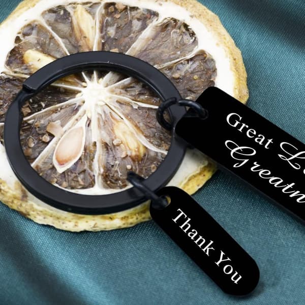 Personalized Black Keychain Gift for Men and Women