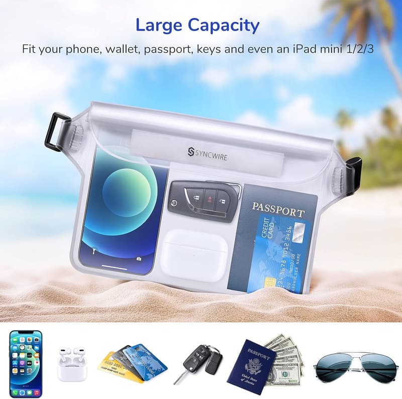 Waterproof Pouch Bag Set with Adjustable Waist Strap