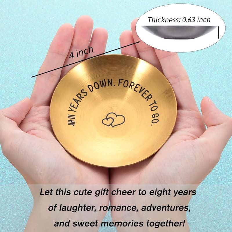 8th Anniversary Bronze Jewelry for Couples