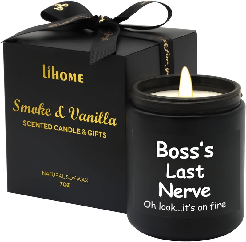 Boss's Day Natural Soy Wax Vanilla Candle (7oz) - Gifts for Men