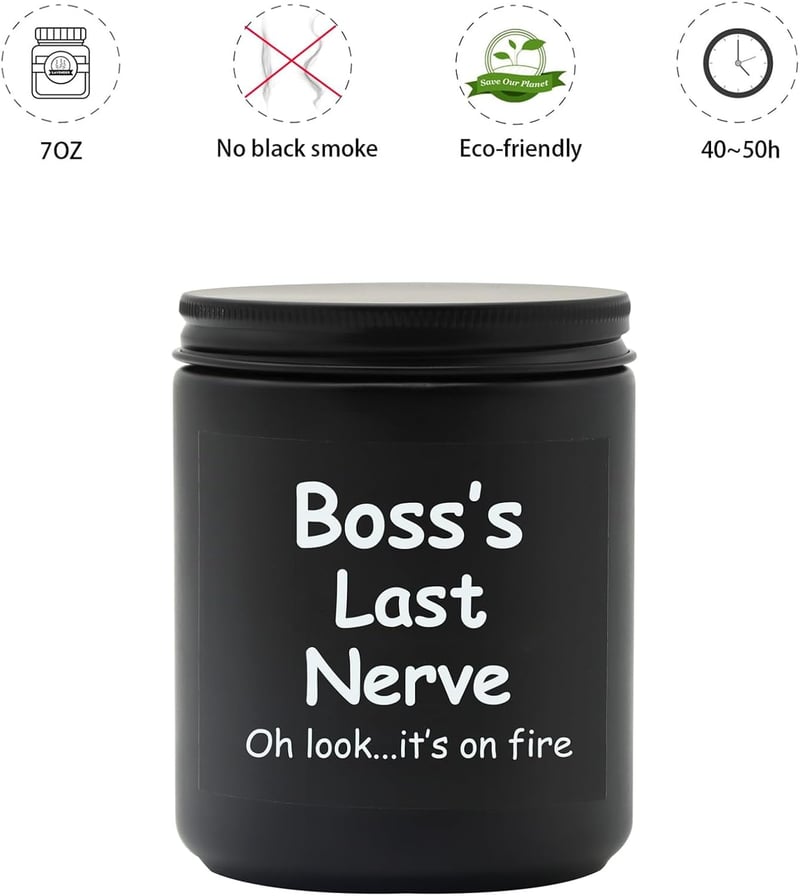 Boss's Day Natural Soy Wax Vanilla Candle (7oz) - Gifts for Men