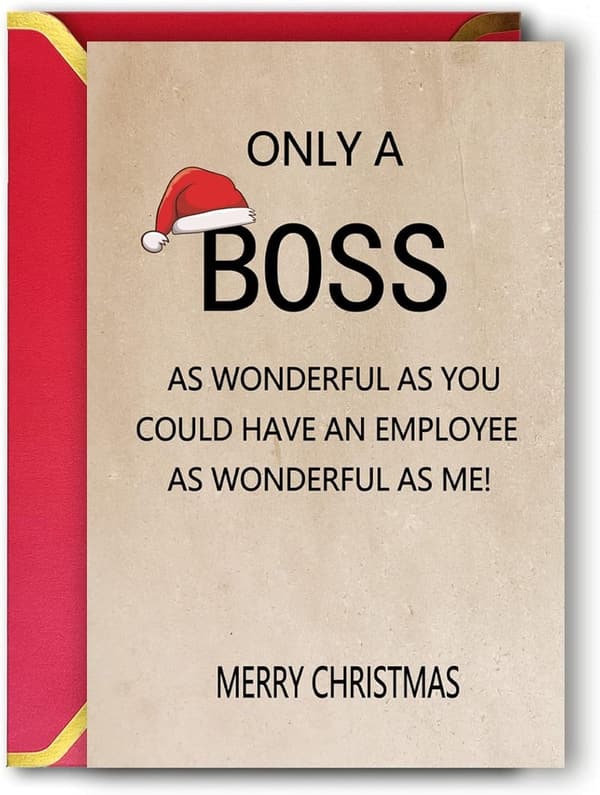 Christmas Card for Boss – Merry Holiday Card Gift