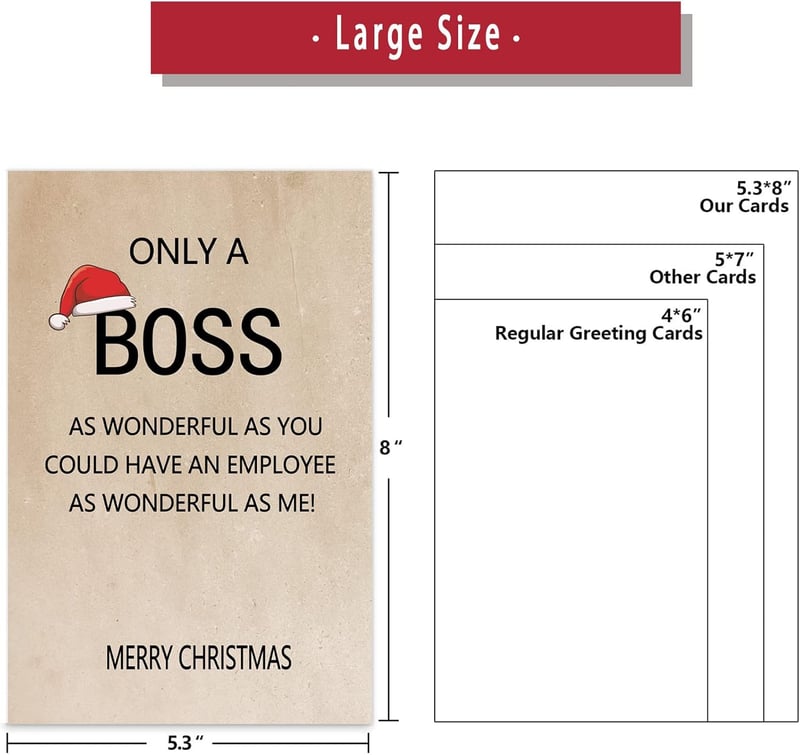 Christmas Card for Boss – Merry Holiday Card Gift