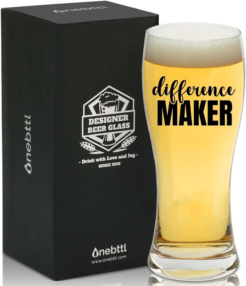 Boss Day Beer Glass Gift for Men - 15 oz Pint Mug