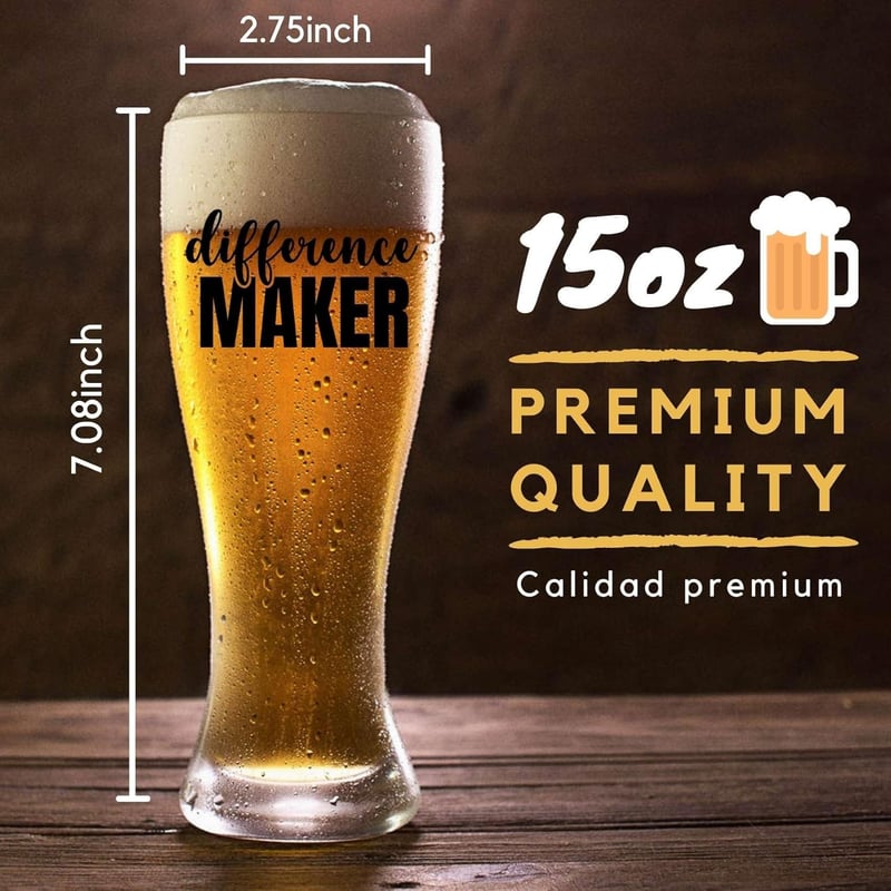 Boss Day Beer Glass Gift for Men - 15 oz Pint Mug