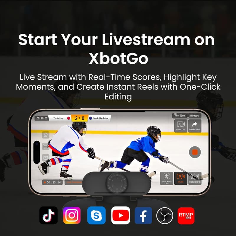 4K Sports Action Camera for Soccer & Basketball Tracking