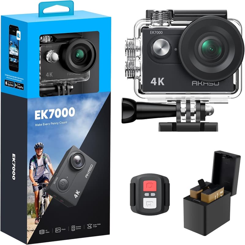 4K Ultra HD Action Camera with WiFi, Waterproof & EIS