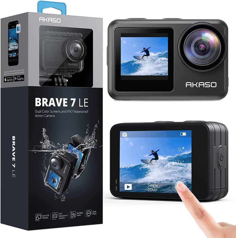 4K WiFi Action Camera with Touch Screen & EIS for Vlogging