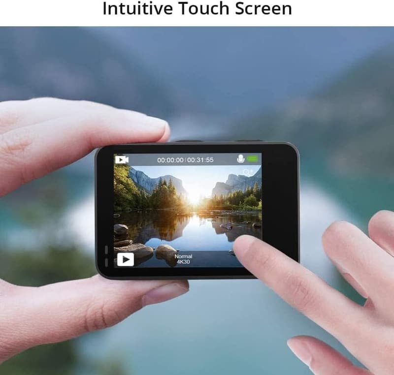 4K WiFi Action Camera with Touch Screen & EIS for Vlogging