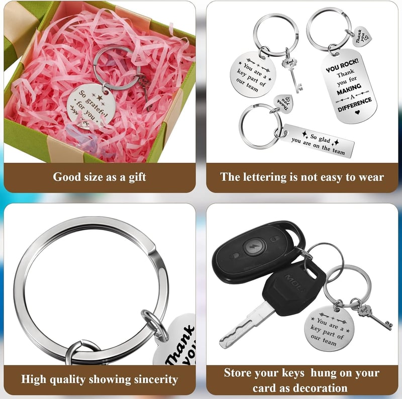 Office Appreciation Keychains – 12 Motivational Gifts for Coworkers