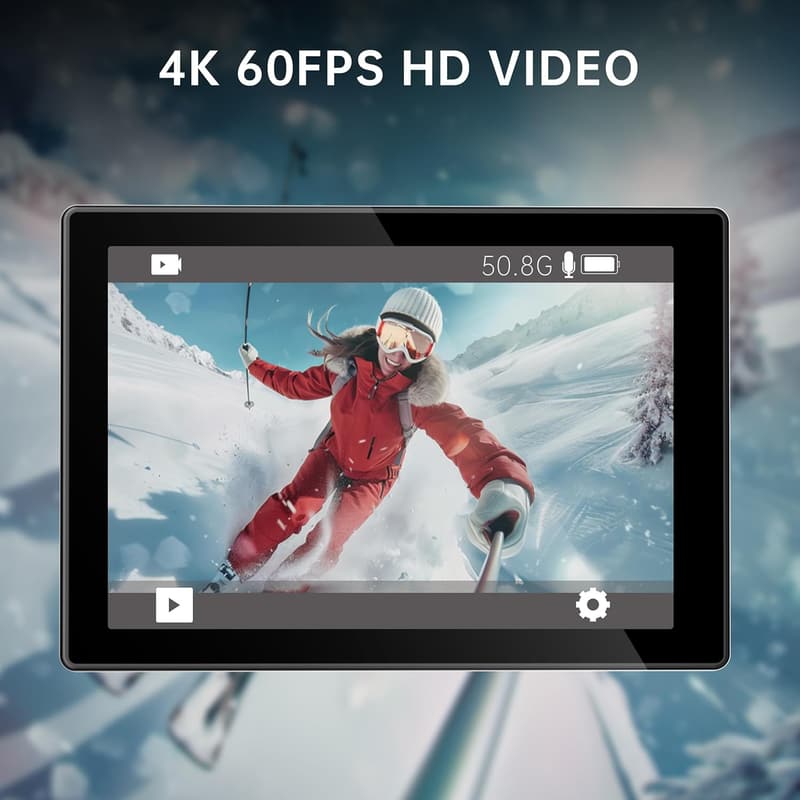4K Underwater Action Camera with 64GB Card and EIS