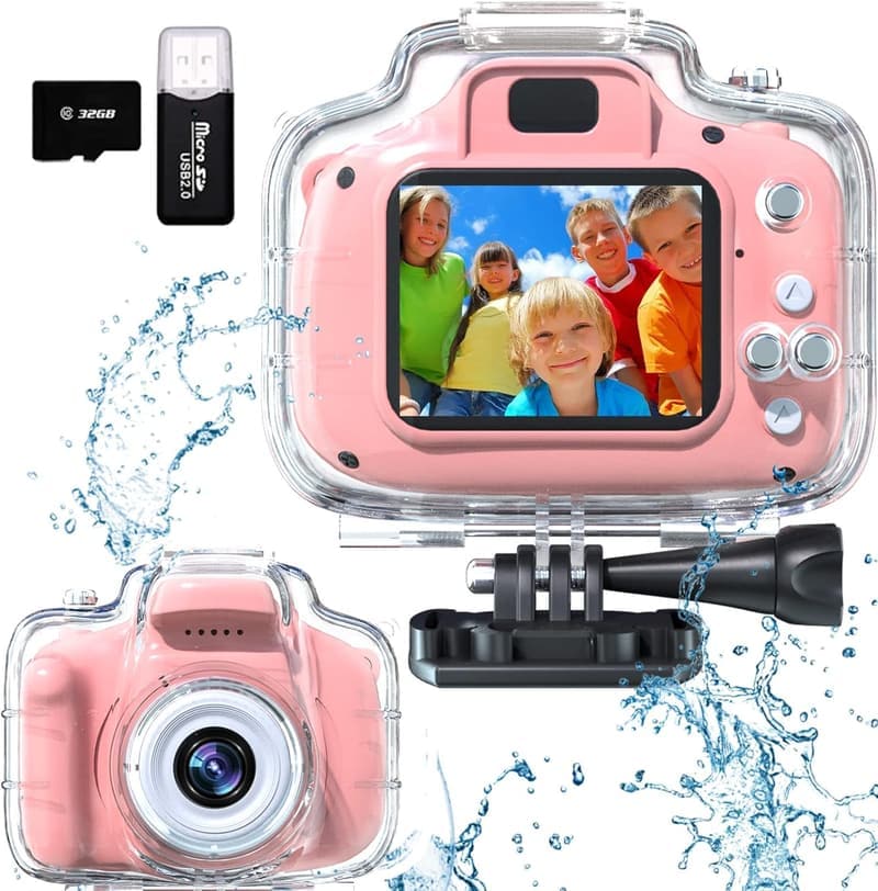 Waterproof Kids Camera - 1080P HD Action Camera for Ages 3-12