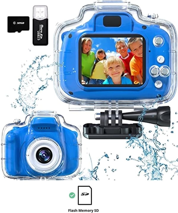 Waterproof Kids Camera with 1080P HD - Perfect Gift for Ages 3-12