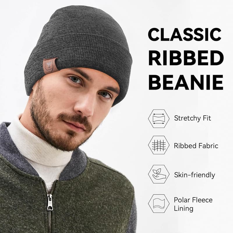 Thermal Polar Fleece Ski Beanie for Men and Women