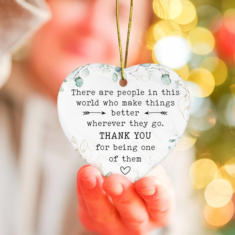 Employee Appreciation Ceramic Heart Ornament Gift