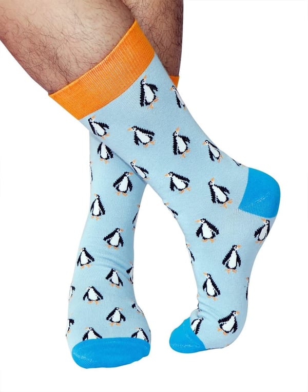 Colorful Patterned Men's Dress Socks - Size 7-13