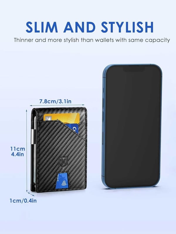 Father's Day Slim Wallet for Men with RFID Blocking and Gift Box