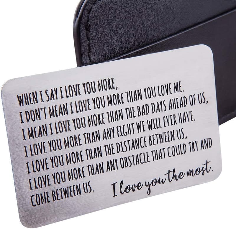 Valentine's Day Wallet Insert Card Gift for Him