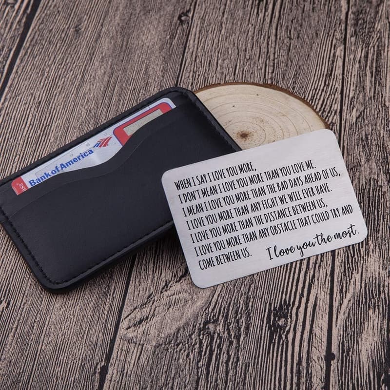 Valentine's Day Wallet Insert Card Gift for Him