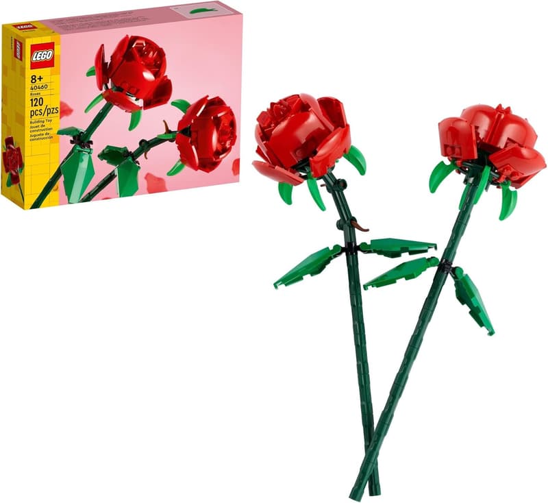 LEGO Rose Building Toy for Kids Ages 8+ - Home Decor Gift Idea