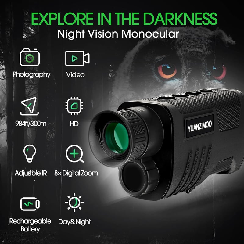 Digital Infrared Monocular Telescope with 8X Zoom for Hunting