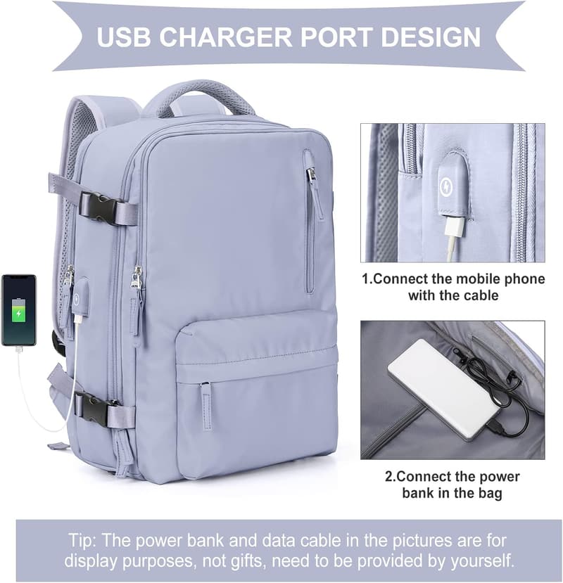 Flight Approved Large Travel Backpack for Men & Women