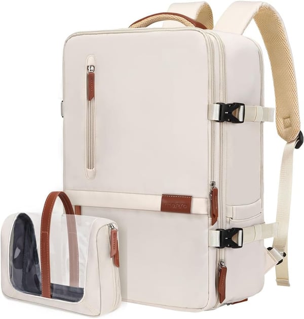 40L Laptop Travel Backpack with USB Port & Shoe Pocket