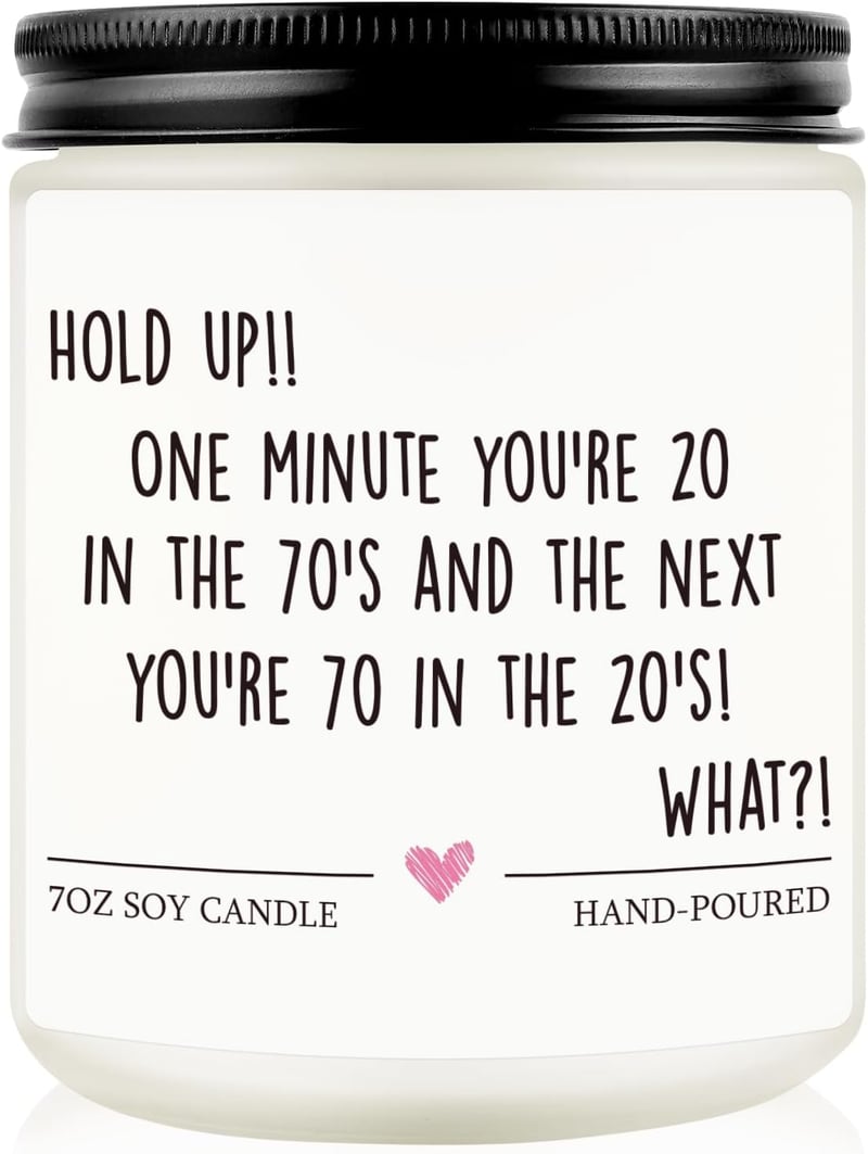 70th Birthday Lavender Scented Candles for Men & Women