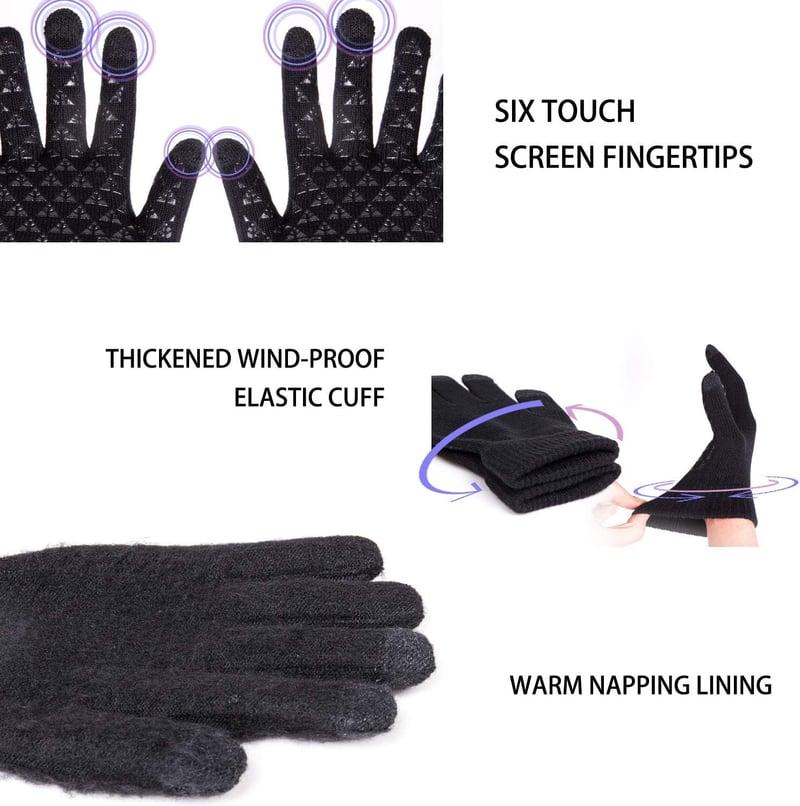 Upgraded Touch Screen Winter Gloves for Men and Women