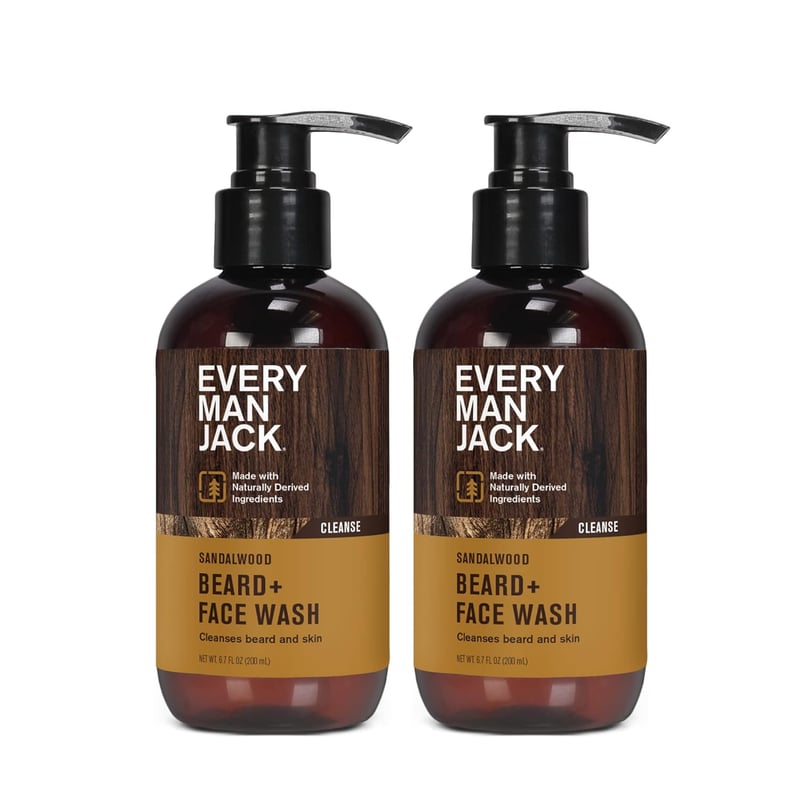 Sandalwood Beard & Face Wash - Naturally Derived Ingredients, 2 Pack