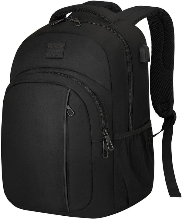Water-Resistant Laptop Backpack with USB Port for Work & College