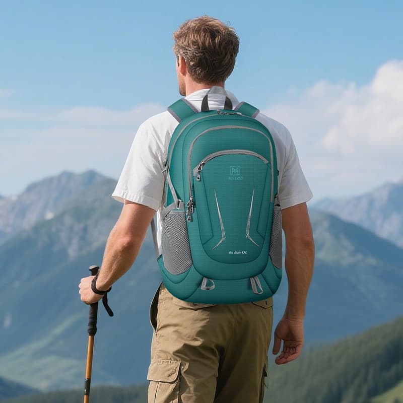Packable Waterproof Backpack for Travel & Hiking - 45L, Green