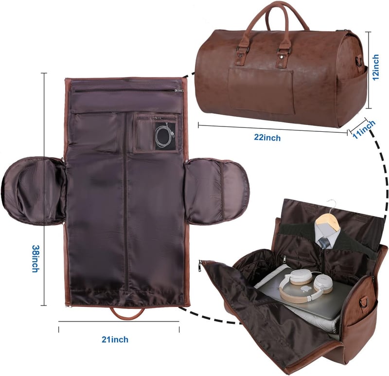 Convertible Garment Duffel Bag for Men & Women - Travel Suit Carrier