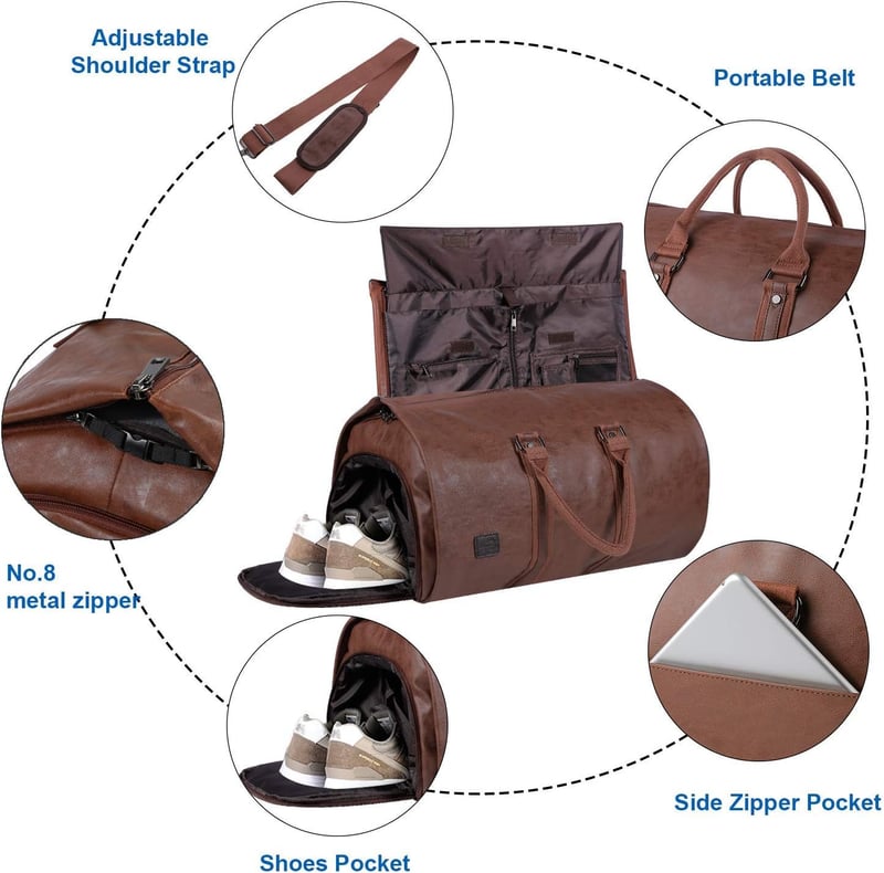 Convertible Garment Duffel Bag for Men & Women - Travel Suit Carrier