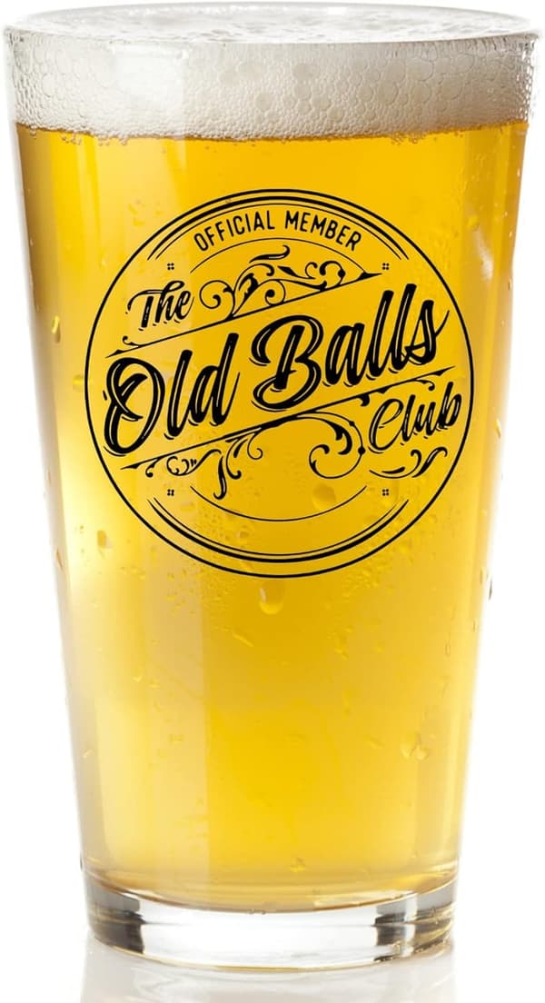 Funny Retirement Beer Glass for Men - Unique Gag Gift
